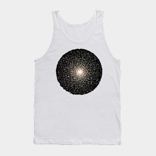 Space and Stars Scribble Circle Frame Tank Top